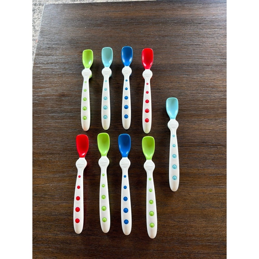 Baby Lot  of 9 First  Essentials by Nuk Spoons Multi Color